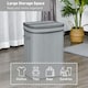image 3 of HOMCOM 70L Wood Laundry Basket A Compartment Flip Lid Removable Lining Grey