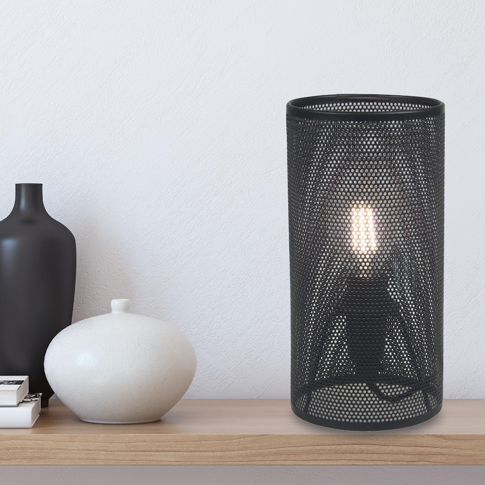 image 1 of Troy - Black Mesh 20cm Table Lamp