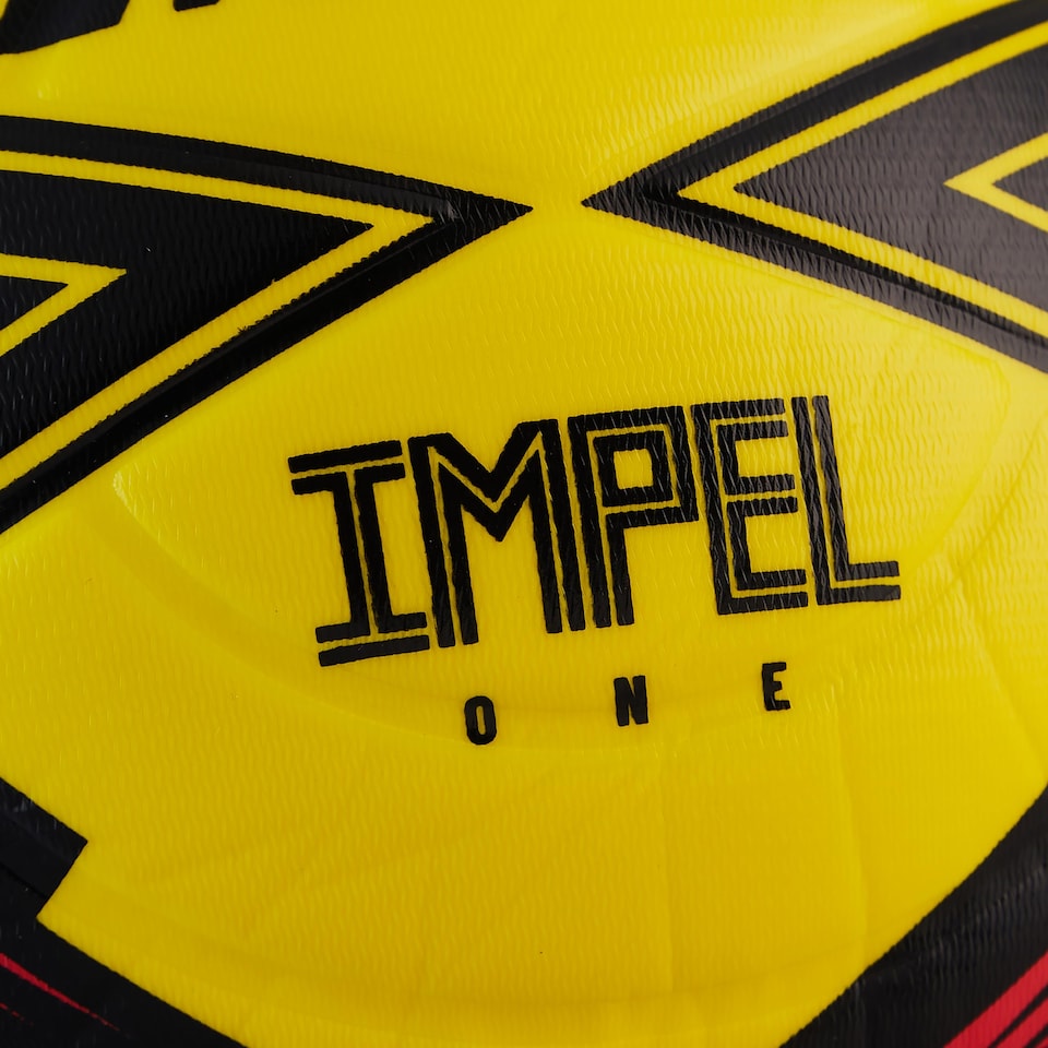 image 1 of Mitre Impel One Level Training Football Soccer Ball Fluo Yellow/Black/Red - Size 5