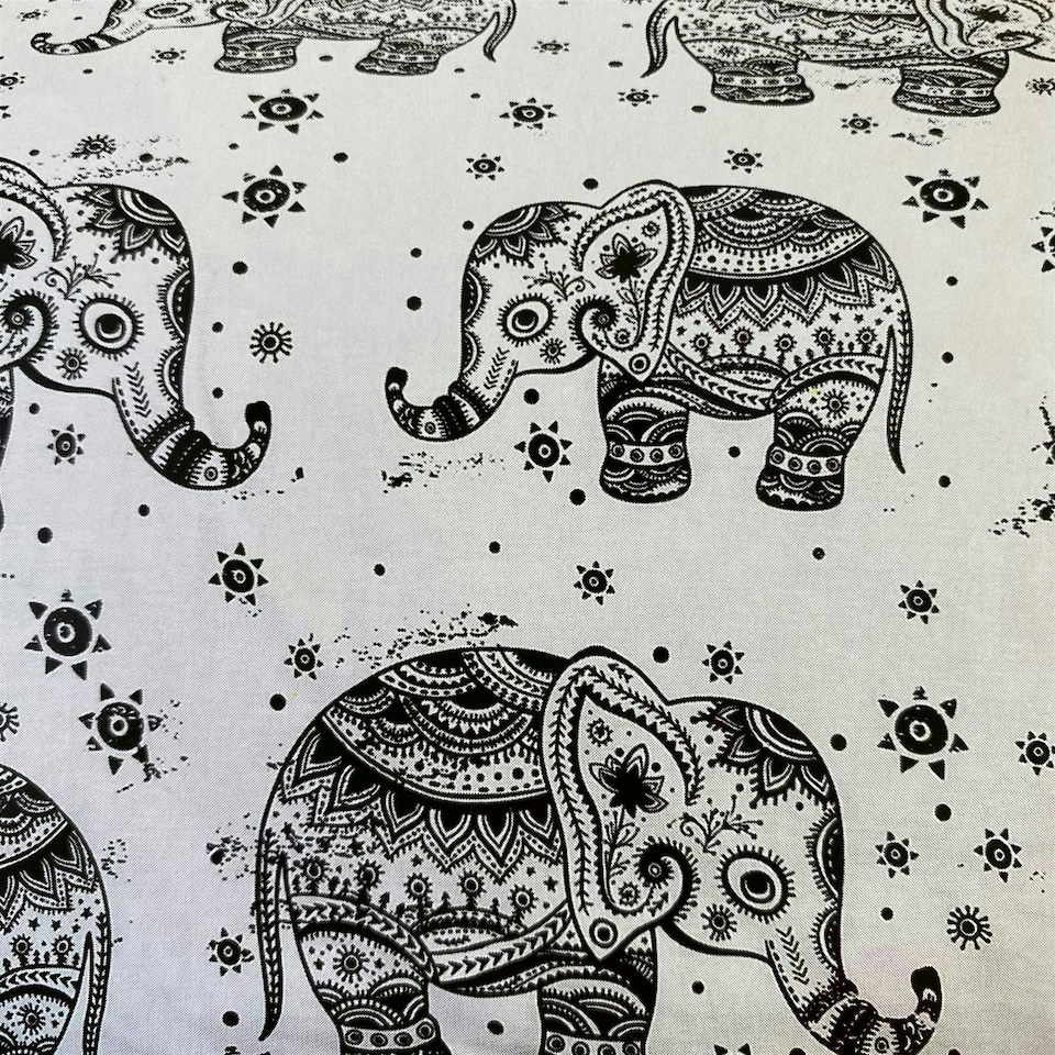 image 1 of Elephant Duvet Cover Set - Super King - Black