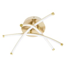 BHS Aalto LED Cross Arm Ceiling Light | Gold | Satin Brass | 1