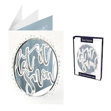 Pack of 12 Luxury Winter Script Design Christmas Greeeting Cards