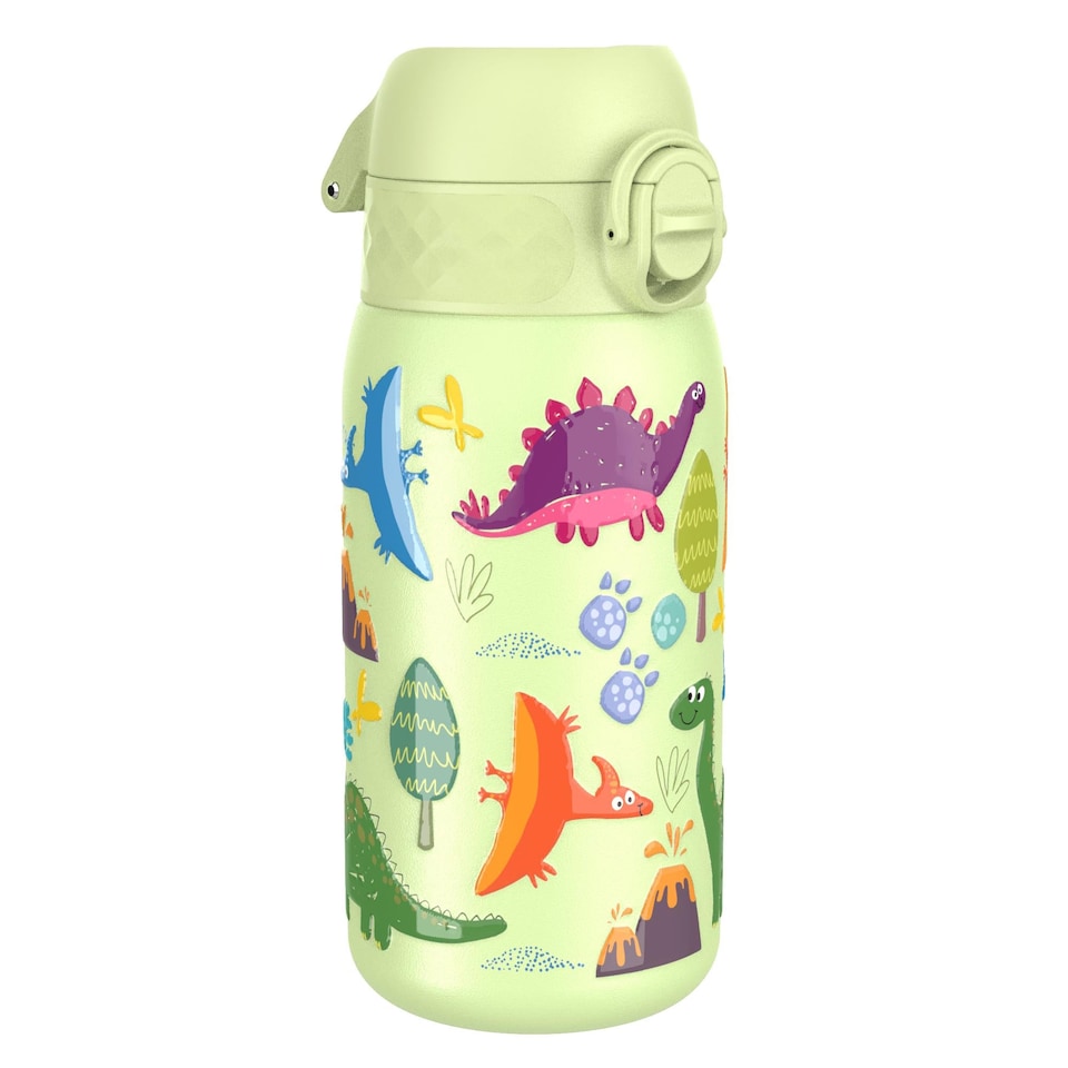 image 1 of Leak Proof Water Bottle, Vacuum Insulated, 320ml (11oz) | Green | Dinosaur | One Size