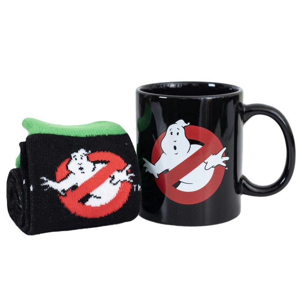 image 1 of Ghostbusters Logo Mug and Sock Set - Black - 7 UK-11 UK
