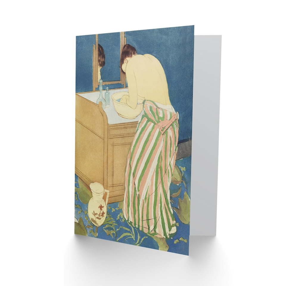 image 1 of Mary Cassatt Art Card Woman Bathing at Her Dressing Table