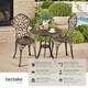 image 2 of Garden Furniture Set with 2 Chairs and 1 Table in a Vintage Bronze Look