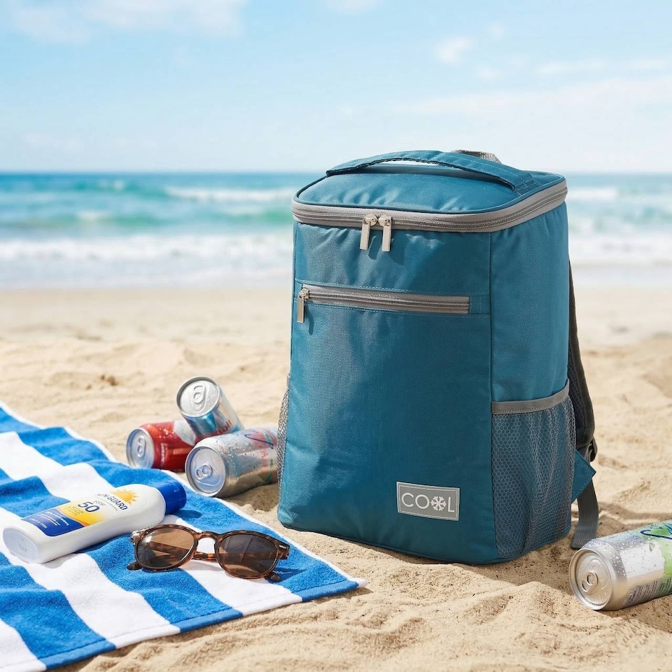 image 1 of Insulated Cooler Bag Leakproof Thermal Food Storage | Blue | Teal Blue | 10L Backpack | 1