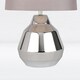 image 9 of First Choice Lighting Pair of Polished Chrome 39cm Touch Lamps with Grey Shades Chrome | Grey