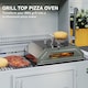 image 4 of Outsunny Outdoor BBQ Pizza Oven with Thermometer for GasCharcoal BBQ Grills