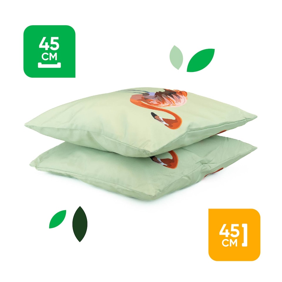 image 1 of Gardenwize Solo Flamingo Scatter Cushions Outdoor (Pair)