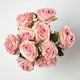 image 2 of Homescapes Artificial Bouquet of Pink Roses