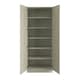 image 2 of Shaker Urban Oak Double Wardrobe with Shelves Brown