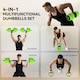 image 3 of SPORTNOW Weight Dumbbells Set, Barbell, Kettlebell, Push Up Stand, 30kg Green | Standard