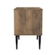 image 3 of Toledo 2 Drawer Wide Bedside Table in White Matt & Vintage Oak (Ready Assembled) | White | White Matt & Vintage Oak