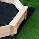 image 7 of Outsunny Kids Wooden Sand Pit Children Sandbox with Cover Outdoor Playset