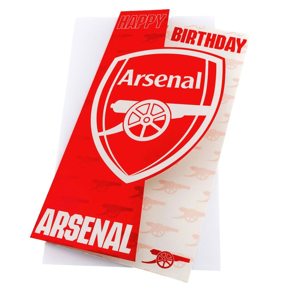 image 1 of Arsenal FC Crest Birthday Card - Red/White - One Size