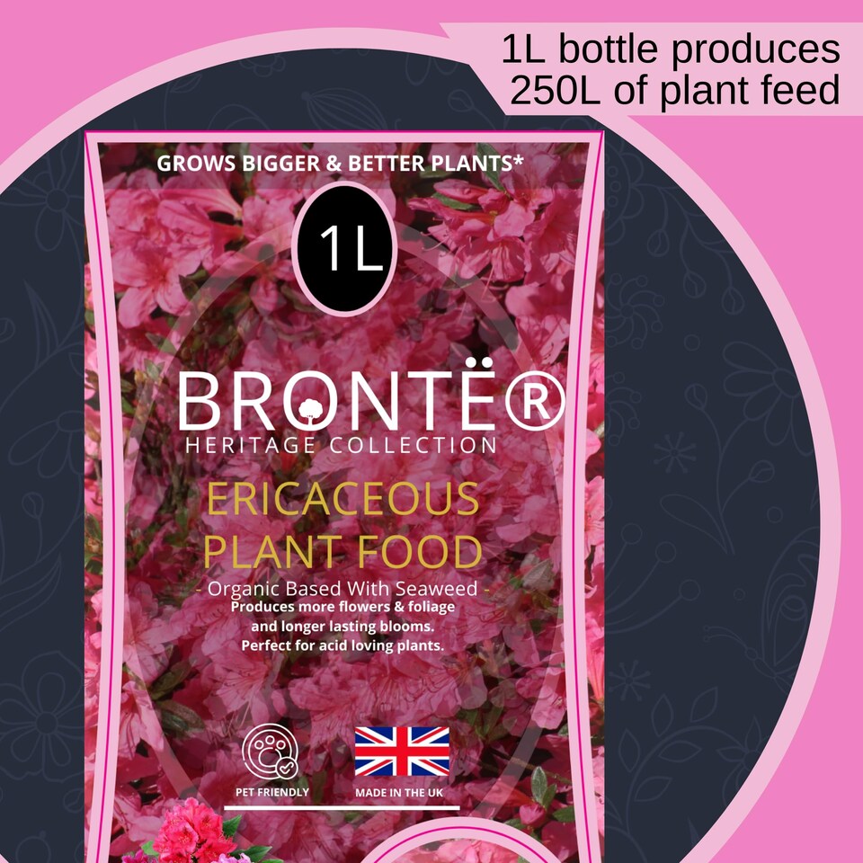 image 1 of Bronte Heritage Collection Ericaceous Plant Food 1L Concentrated Liquid Fertiliser Super-concentrated organic liquid fertiliser