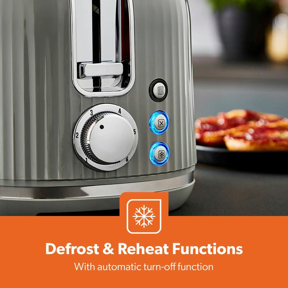 image 1 of GEEPAS 1.7L Kettle & 2 Slice Toaster Kitchen Combo Set, Grey