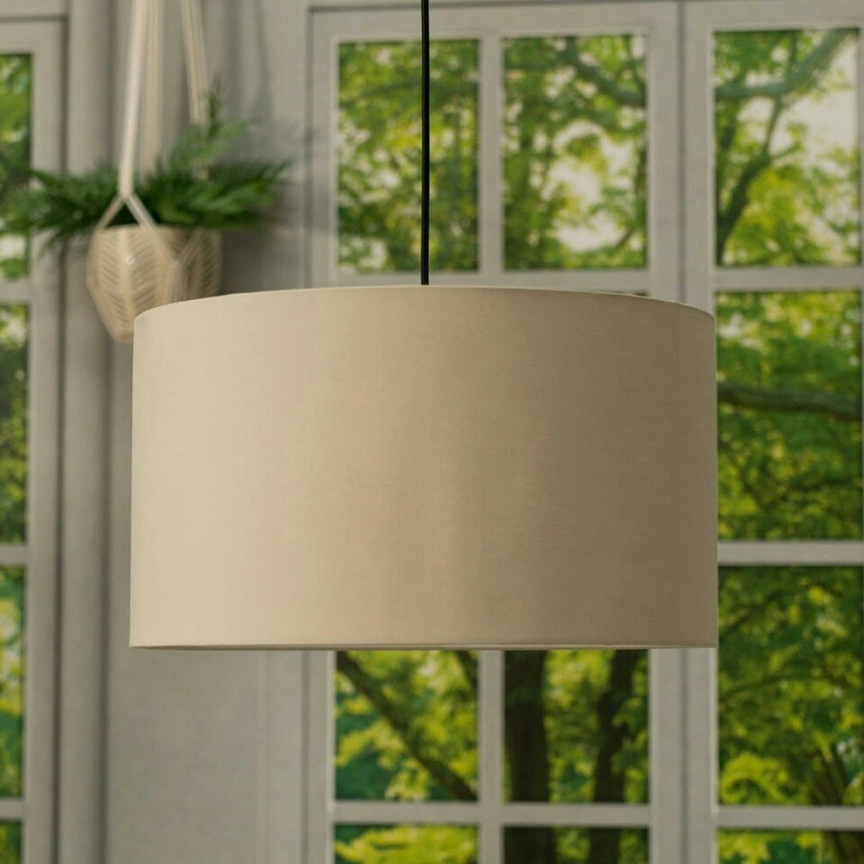 image 1 of ValueLights Reni Large Natural Pendant Shade Cream