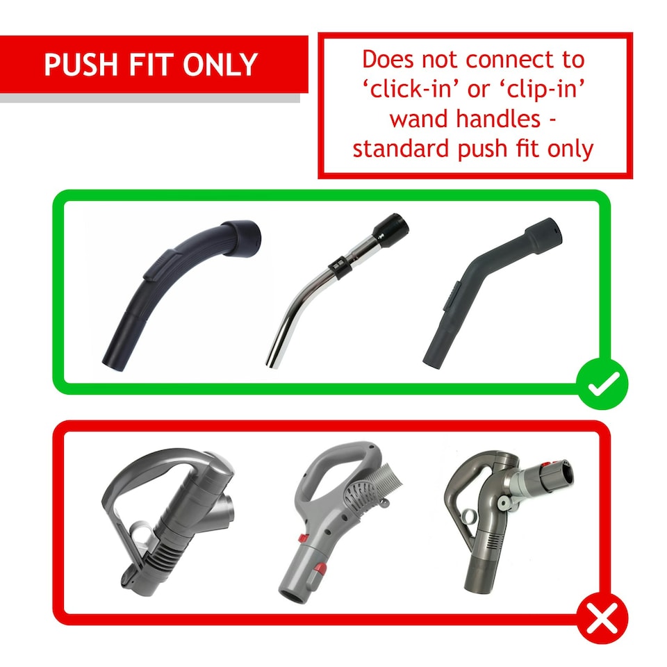 image 1 of SPARES2GO Universal Vacuum Cleaner Mini Tool Rod Kit Telescopic Tube Pipe Set 32mm