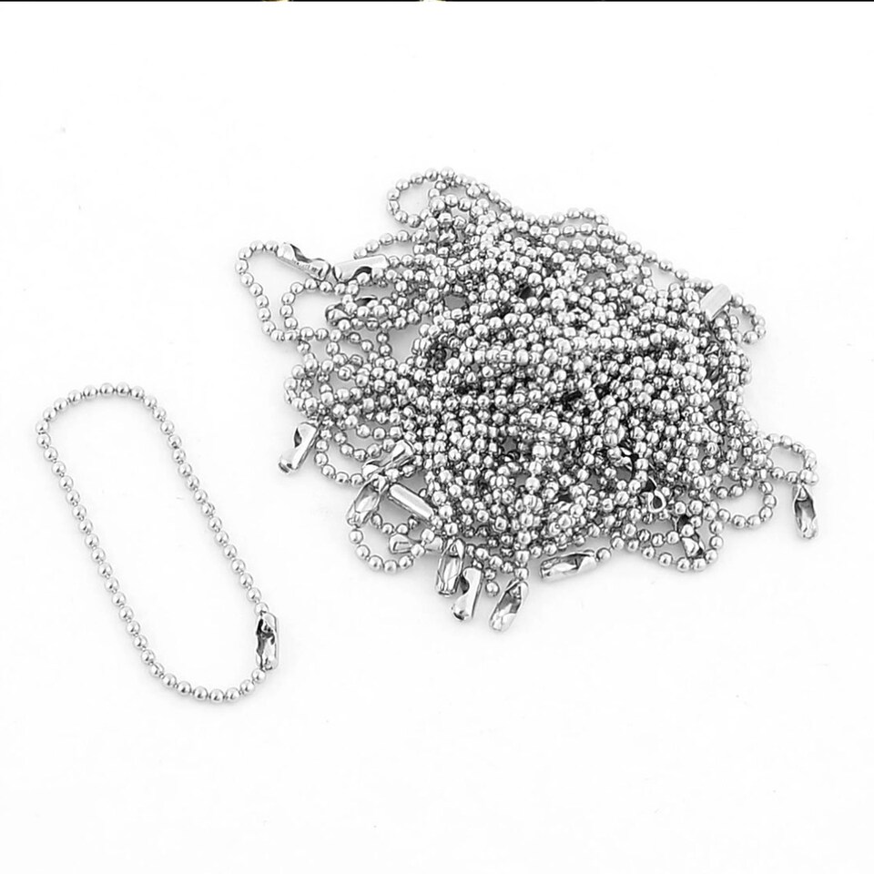 image 1 of 10cm Long Metal Ball Chain Extender for Label Tags - 100pcs