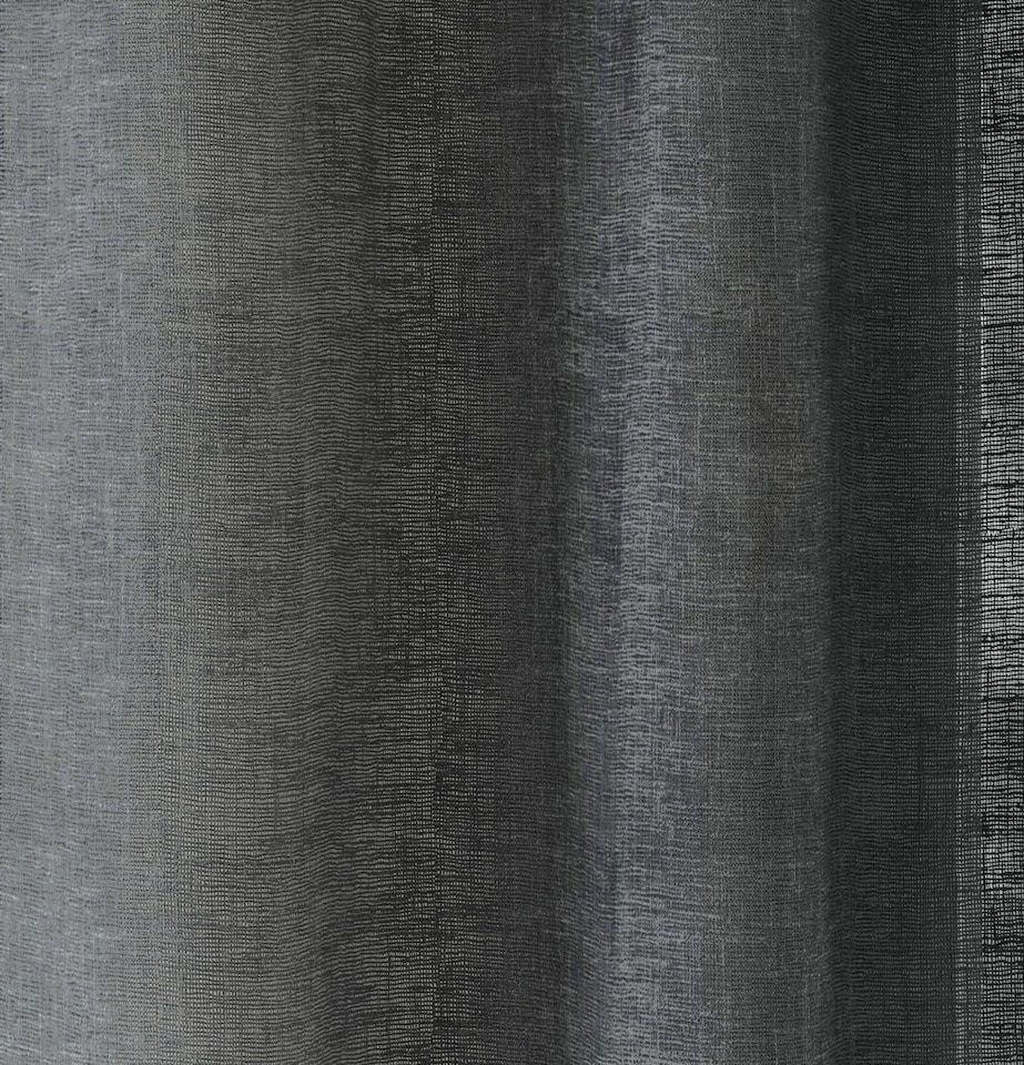 image 1 of Pair of Crete Charcoal Luxury Linen Look Sheer Panels with Eyelet Header 183 CM