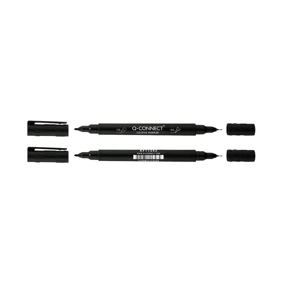 image 1 of Pack of 10 Dual Tip Black Marker Pens