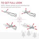 image 6 of HOMCOM 3ft Artificial Prelit Christmas Tree, Snow Xmas Tree w/ Fiber Optic