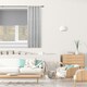 image 2 of 28mm Wooden Grey Curtain Pole Set 125cm