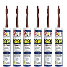 CT1 - Brown - Building Sealant & Adhesive Snag Tube for Virtually Any Material Pack of 6