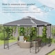 image 5 of Outsunny 3 x 3m Gazebo Canopy Replacement Cover 2Tier Roof Top Spare Part  Deep Grey TOP COVER ONLY