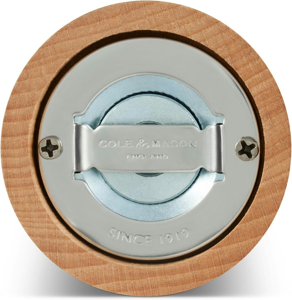 image 1 of Cole & Mason H233052 Hoxton Natural Beech Pepper Mill, Compact Pepper Grinder with Adjustable Grind, 104mm Seasoning Mill, Lifetime Mechanism Guarantee