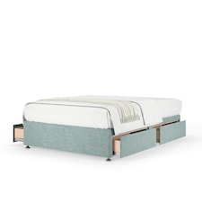 Super Ortho Orthopaedic Duckegg Linen 4 Drawer Divan Set Double