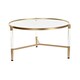 image 4 of Centre Table DKD Home Decor Glamour Transparent Golden Acrylic Metal 87 x 87 x 50 cm N/A