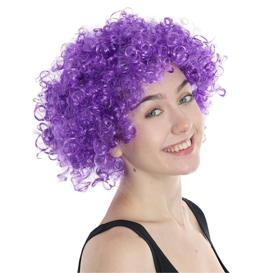 image 1 of Purple Curly Wig | Purple | 1
