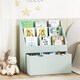 image 9 of AIYAPLAY Kids Bookshelf, Bookcase Toy Storage Organiser with 3 Tier Shelves, Drawer, for Bedroom, Nursery, Playroom, Classroom | Green