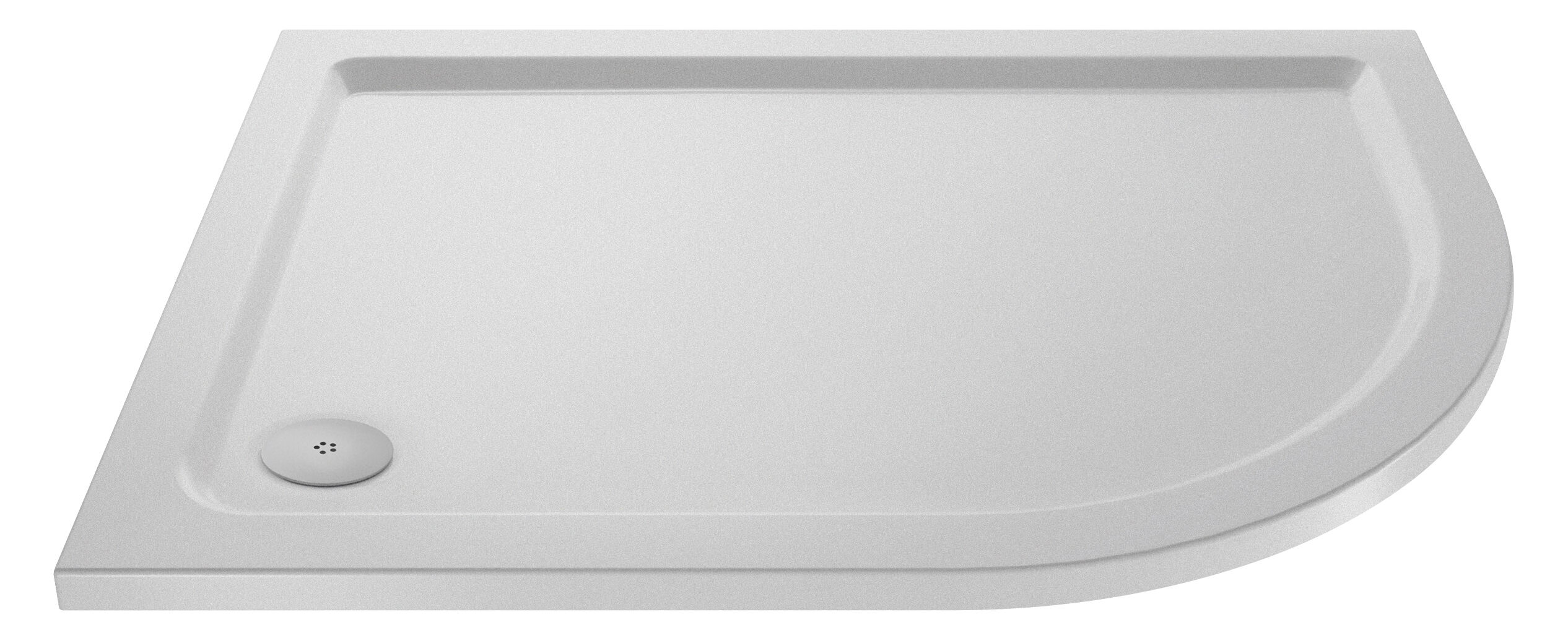 Balterley Premium Slip Resistant Offset Quadrant Shower Tray Right Hand - Anti-Slip Stone Bathroom Base - Balterley White European White 1