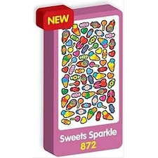 Sweets Sparkle Glitter Stickers - Multicoloured - One Size