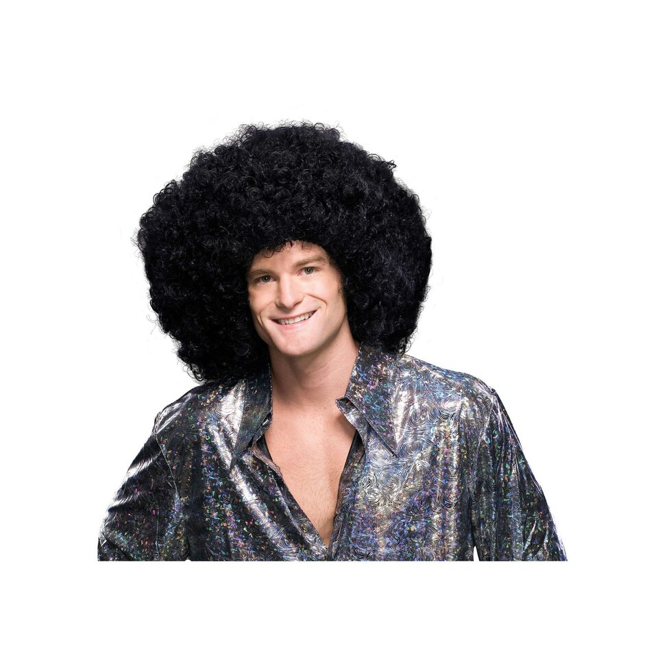image 1 of Bristol Novelty Unisex Adult Afro Oversized Wig - Black - One Size One Size