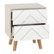 image 2 of Dixie 2 Drawer Bedside - L39.5 x W48 x H56 cm - Dusty Grey/White
