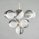 image 4 of BHS Emile Ceiling Pendant with Smoked and Opal Glass Shades, Satin Brass