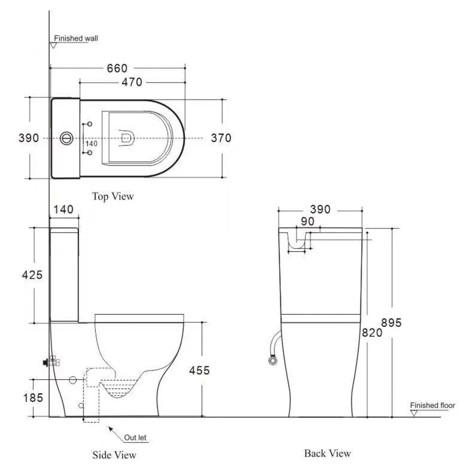 image 1 of Comfort Height Toilet Close Coupled Disabled Elderly Soft Close Seat
