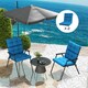 image 2 of Outsunny 2pc Outdoor Seat Cushion with Backrest, Ties, for Garden, Beige 