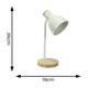 image 2 of ValueLights Woody White Metal Dome Shade Wooden Base Desk Task Adjustable Table Lamp