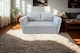 image 2 of The Brenta 2 Seater Slide Storage Sofa in Grey, Silver or Navy | Silver | One Size