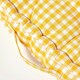image 4 of Homescapes Cotton Gingham Check Yellow Floor Cushion - 40 x 40 cm | Yellow | 40 x 40 cm