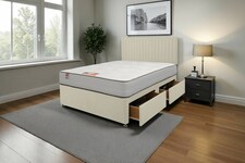 Emily Naples Bed Set With Mattress, 2 Drawers Same Side & 24"Headboard