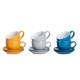 image 1 of Argon Tableware 12 Piece Coloured Cappuccino Cup & Saucer Set - 250ml - Yorkshire