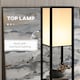 image 4 of HOMCOM Floor Lamp with Shelves and Top Light, Modern Corner Standing Lamp with TC Fabric Lampshade for Living Room, Bedroom, Bulb not Included, Black