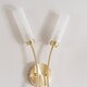 image 4 of ValueLights Maya Pair Brushed Gold 2 Arm Wall Light | Gold